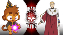 a picture of a monkey and a man with death battle written on the bottom
