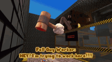 Smg4 Fall Guy Worker GIF - Smg4 Fall Guy Worker Hey Im Trying To Work Here GIFs