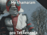 a picture of a superhero with the words me chamaram pro tekkenzada on it