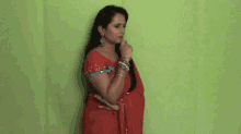 Orange Saree Earrings GIF - Orange Saree Earrings Audition GIFs