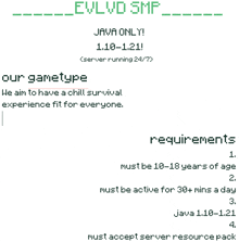 a flyer for evlvd smp says that it is java only