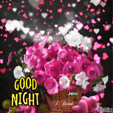 Good Night Flowers GIF - Good Night Flowers Basket GIFs
