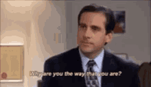 Why Are You The Way That You Are Steve Carrell GIF - Why Are You The Way That You Are Steve Carrell The Office GIFs