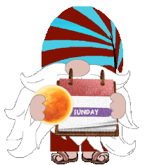 Days Of The Week Gnome Sticker - Days Of The Week Gnome Sunday Stickers