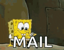 Sponge Bob Snail Mail GIF