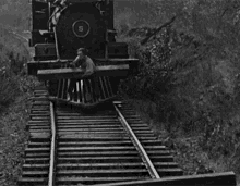 Buster Keaton Train GIF - Buster Keaton Train Stunt GIFs