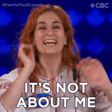 Its Not About Me Anastasia GIF - Its Not About Me Anastasia Family Feud Canada GIFs