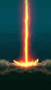 a computer generated image of a fire coming out of a hole in the ground