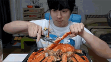 yummy delicious king crab munchies mukbang