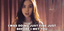 I Was Doing Just Fine Just Before I Met You Agatha Chelsea GIF