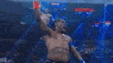 a wrestling ring with a sign that says save cena in the corner
