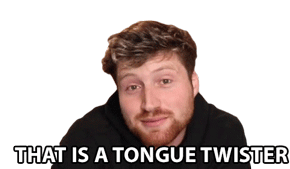 That Is A Tongue Twister Blah Blah Sticker - That Is A Tongue Twister Blah Blah Tongue Twister Stickers