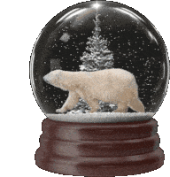 Polar Bear Snowglobe Sticker - Polar Bear Snowglobe Snow Stickers