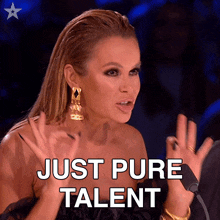 Just Pure Talent Amanda Holden GIF - Just Pure Talent Amanda Holden Britains Got Talent GIFs
