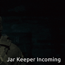 a picture of a skeleton with the words " jar keeper incoming " below it