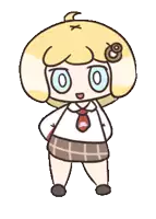 a cartoon drawing of a girl wearing a tie