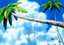 one piece anime luffy palm trees summer