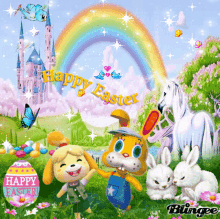 Animal Crossing Happy Easter GIF