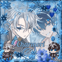 a picture of two anime characters with the name charmori on the bottom