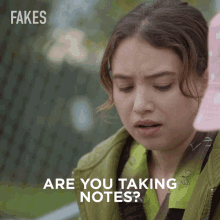 Are You Taking Notes Zoe Chistensen GIF - Are You Taking Notes Zoe Chistensen Fakes GIFs