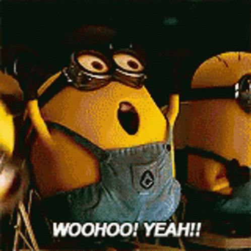 so excited minions
