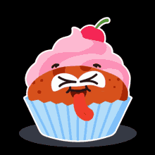 Cupcake Bleh GIF - Cupcake Bleh Tongue Out GIFs