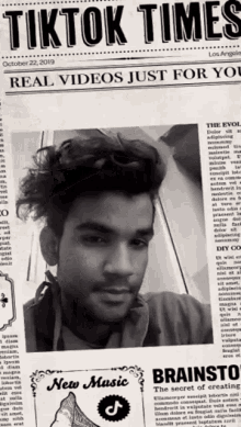 a newspaper that says tiktok times on the top