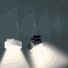 a picture of a light switch and a light shining on a wall