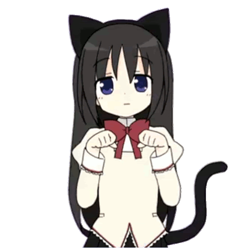 Anime Kitty Sticker - Anime Kitty Cat Costume - Discover & Share GIFs