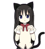 Anime Kitty Sticker - Anime Kitty Cat Costume Stickers