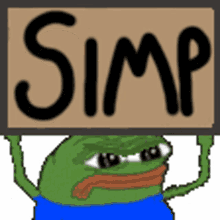 simp pepe the frog protest placard cardboard