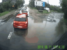 bike water pothole splash falling