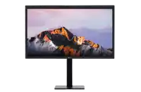 an lg monitor displays a picture of a snowy mountain