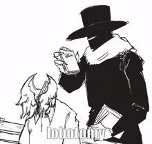 a black and white drawing of a man with the word lobotomy written on the bottom