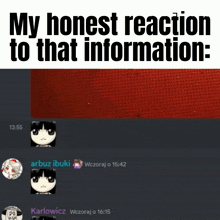 My Honest Reaction My Reaction To That Information GIF - My Honest Reaction My Reaction To That Information Touhou GIFs