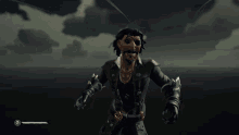 a pirate in a video game with an eye patch on