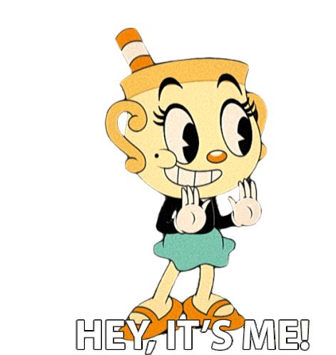Hey Its Me Chalice Sticker - Hey Its Me Chalice The Cuphead Show Stickers