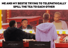Me And My Bestie Trying To Telepathically Spill The Tea To Each Other Sapphira Cristál GIF