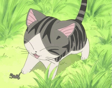 Neon rainbow anime kawaii cat Stock Illustration  Adobe Stock