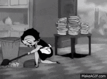 Betty Boop Cleaning GIF
