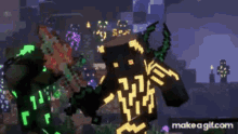 Songs Of War Fight GIF - Songs Of War Fight Minecraft Animation Series GIFs