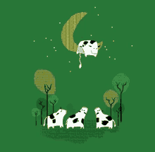 Cows Cow Jumped Over The Moon GIF