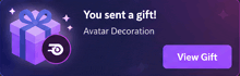 a notification that says you sent a gift