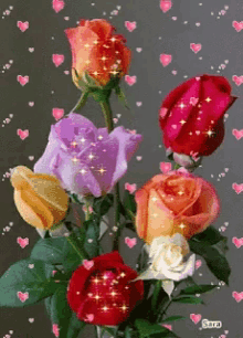 Roses Hearts GIF - Roses Hearts Love GIFs
