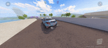a car is driving down a road in a flex city game