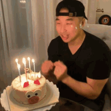 Blowing Candles Chef Chris Cho GIF - Blowing Candles Chef Chris Cho Happy Birthday GIFs