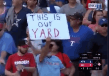 lulu gifs team rangers this is our yard our yard globe life park