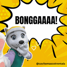 a cartoon character says bonggaaa in a comic bubble