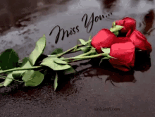 Miss You Roses GIF - Miss You Roses Red GIFs