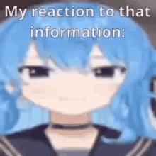 my reaction to that information suisei hoshimachi suisei vtuber hololive